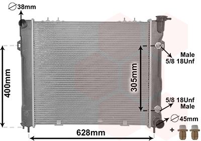 VAN WEZEL Radiaator,mootorijahutus 21002007